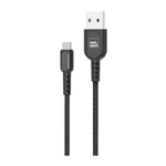 Nettech VR-14587 NT-52 Type-C Şarj ve Data Kablosu (Siyah) - 100 Cm, Plastik, Hızlı Şarj Desteği, 15 gr
