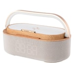 Nettech NT-BTS06 Kablosuz Bluetooth Hoparlör (Beyaz) - Stereo, Type-C, FM Radyo, Mikrofonlu, LED, Aux Girişi