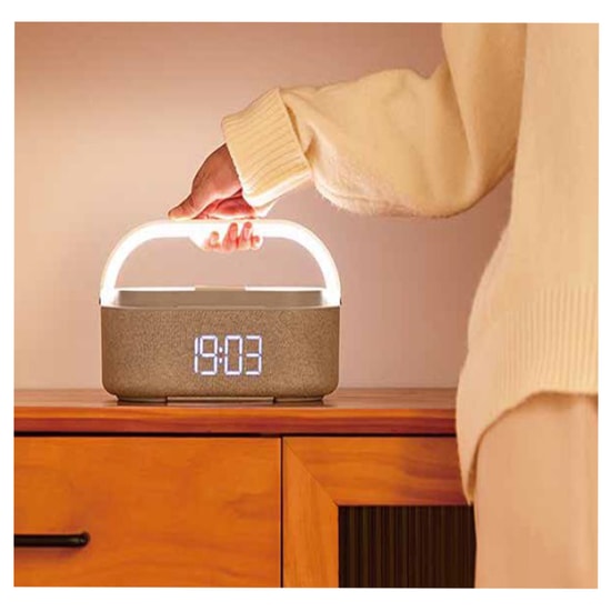 Nettech NT-BTS06 Kablosuz Bluetooth Hoparlör (Beyaz) - Stereo, Type-C, FM Radyo, Mikrofonlu, LED, Aux Girişi