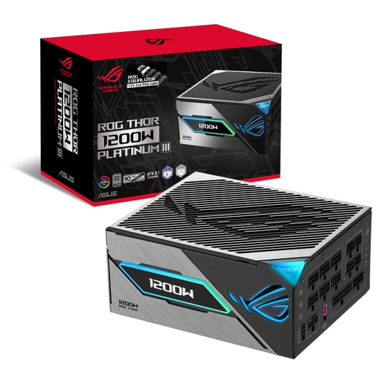 ASUS ROG Thor 1200P3 GAMING-E 80+ Platinum 1200W Modüler Güç Kaynağı - PCIe Gen 5.1, ATX 3.1, GaN MOSFET, OLED, TurboMod