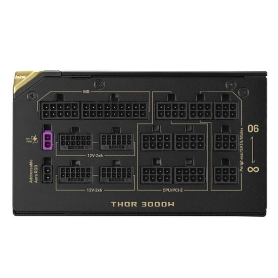 Asus ROG Thor 3000T3 Gaming 20th 3000W Güç Kaynağı (ROG-THOR-3000T3-GAMING-20TH) - 13.5cm Fan, Masaüstü, 3000 Watt