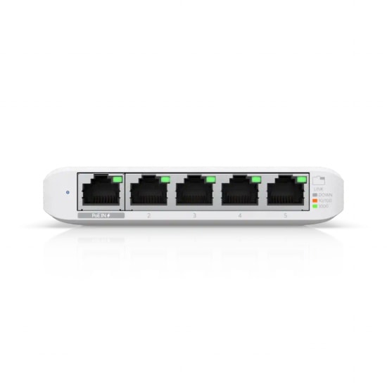 Ubiquiti USW-FLEX-MINI USW-Flex-Mini 5 Port Gigabit Ethernet Switch - 10/100/1000 Mbps, Masaüstü, Kompakt, 5 Port
