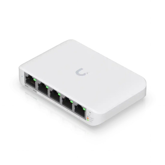 Ubiquiti USW-FLEX-MINI USW-Flex-Mini 5 Port Gigabit Ethernet Switch - 10/100/1000 Mbps, Masaüstü, Kompakt, 5 Port