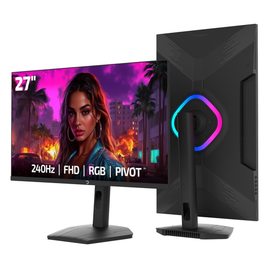 Gamepower LUNIS-L50 Lunis L50 27 inç VA FHD Oyuncu Monitörü - 240Hz, 0.5ms, Pivot, FreeSync, G-Sync, RGB, HDR400