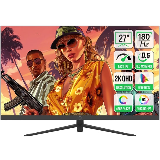 Gamepower SONIC-T80 Sonic T80 27 inç Flat Fast IPS Gaming Monitör - 2560x1440 QHD, 180 Hz, 0.5 ms
