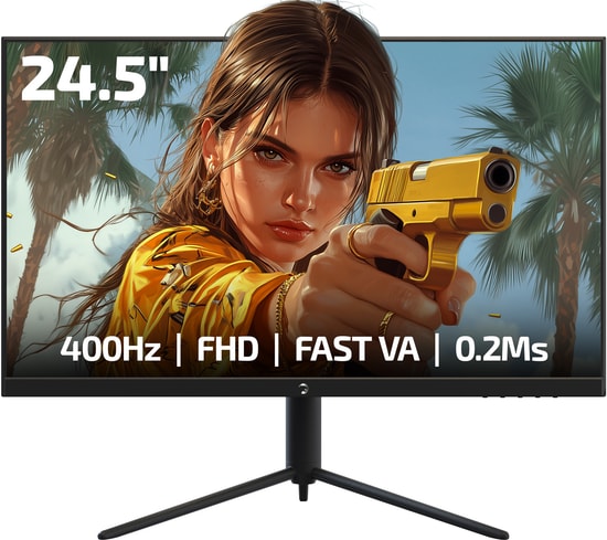 Gamepower LUCID-S40 Lucid S40 24.5 inç VA Oyuncu Monitörü - 400 Hz, 0.2 ms, Full HD, Pivot, RGB, HDR400, Fast VA