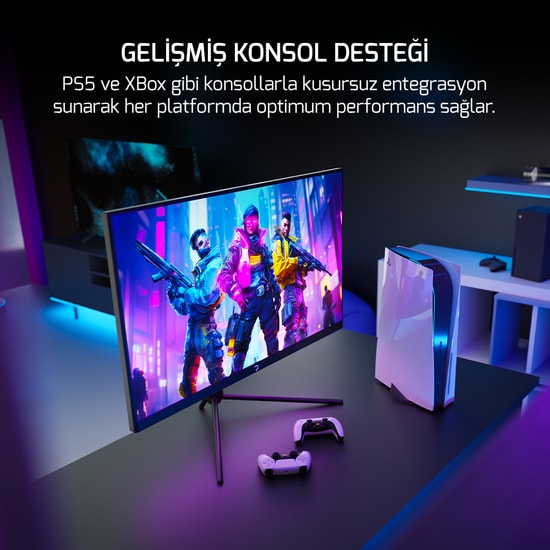 Gamepower LUCID-S40 Lucid S40 24.5 inç VA Oyuncu Monitörü - 400 Hz, 0.2 ms, Full HD, Pivot, RGB, HDR400, Fast VA