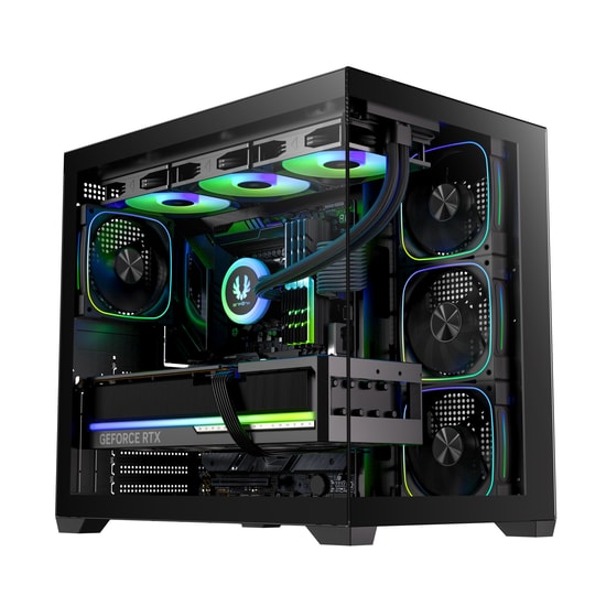 BitFenix BFC-ZAA75KKGKK-4A Zaah Bilgisayar Kasası - Siyah, 750W Bronze PSU, 4x ARGB Fan, ATX, 7 PCIe Yuvası