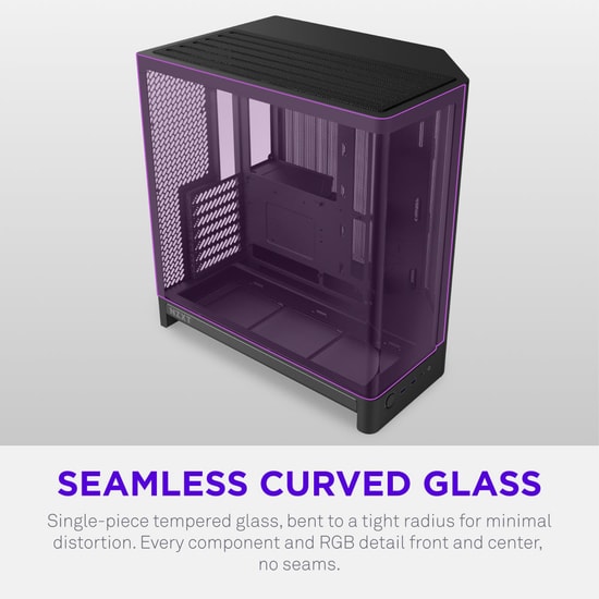 NZXT CC-H62FB-01 H6 Compact Dual-Chamber ATX Kasa Siyah - Fansız, Temperli Cam, Üst 360 mm Radyatör Desteği