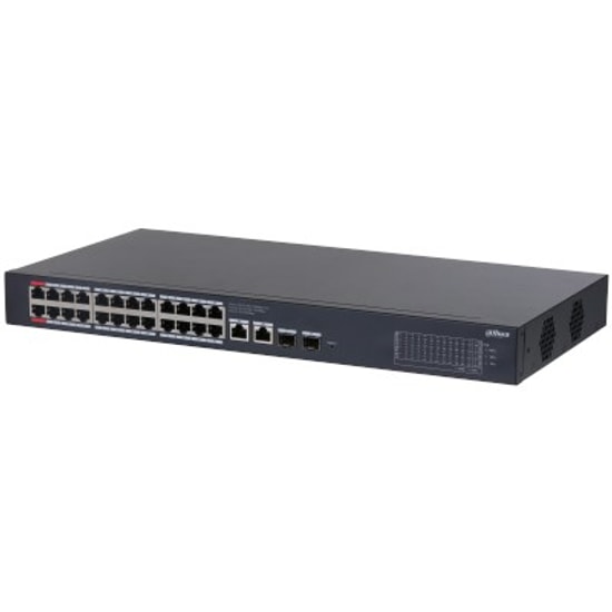 Dahua CS4228-24GT-240 Yönetilebilir Gigabit PoE Ağ Anahtarı - 24 Port, 240W PoE, 2xSFP, Rackmount Metal Kasa
