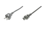 Digitus AK-440103-018-S Power Kablosu Yonca Fişli 1.8 Metre Siyah - Fiş Erkek, C5 Dişi, 0,75 mm Güç Kablosu