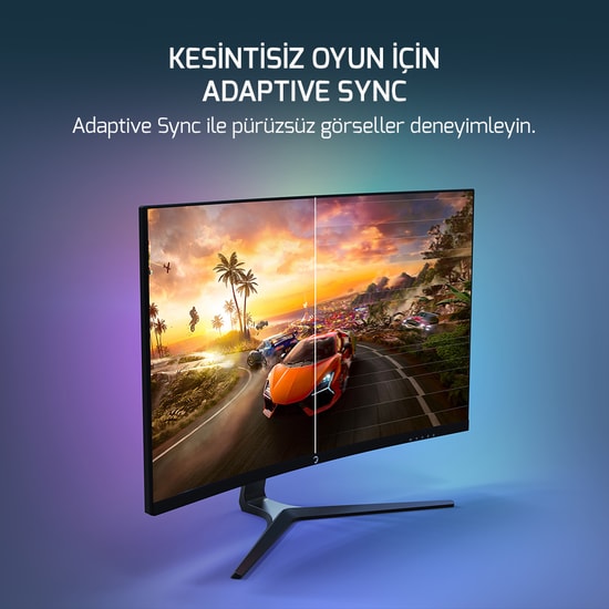 Gamepower VIVID-T50 Vivid T50 27 inç Curved VA Gaming Monitör - FHD, 200 Hz, 0.5 ms, 1500R, RGB, Hoparlör