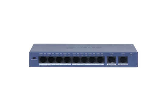 Dahua S3010-8ET2GT-90 10 Port 10/100Mbps PoE Switch - Yönetilemez, 8 Port PoE, 90W, Masaüstü Ethernet Switch
