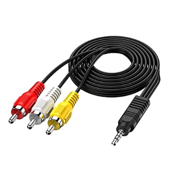 Hadron HN4593 3RCA/RCA Audio Kablo (Siyah) - 300 cm Plexy Kablo, 3RCA Stereo Ses Aktarım Kablosu, 24 Ay Garanti