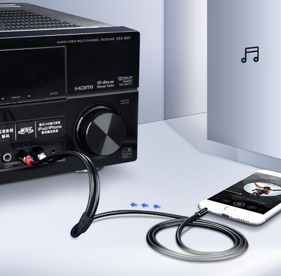Hadron HN4593 3RCA/RCA Audio Kablo (Siyah) - 300 cm Plexy Kablo, 3RCA Stereo Ses Aktarım Kablosu, 24 Ay Garanti