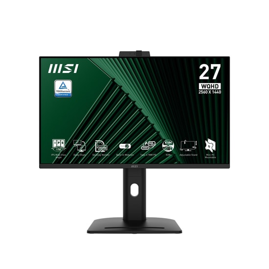 MSI PRO-MP275QPDG Monitör - 27 İnç WQHD 2560x1440 16:9 Flat IPS 100Hz 1ms Adaptive-Sync Pivot HDMI USB-C