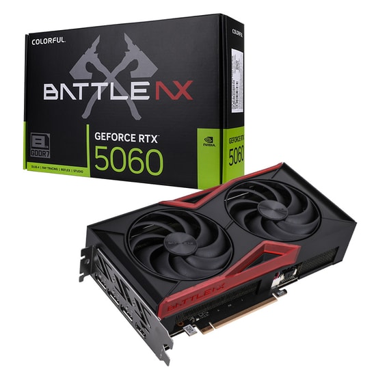 Colorful BATTLE-AX-DUO-RTX5060-8GB-V3-V GeForce RTX 5060 Ekran Kartı - 8 GB, 128 Bit, Çift Fan, DirectX 12 Ultimate