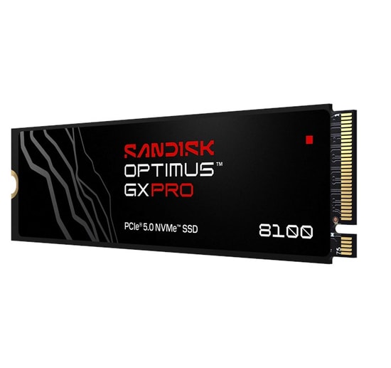 Sandisk SDSP82100TAN-000E0 Optimus GX PRO 8100 1TB NVMe M.2 SSD - 14.900/11.000MB/s, PCIe 5.0 x4, M.2 2280