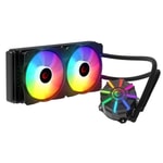Rampage HELIOS C2 (HELIOS-C2) Siyah 240mm Sıvı İşlemci Soğutucu - 2x120mm Fan, 68 CFM, 23 dBA, 250 W TDP, 2 Fanlı