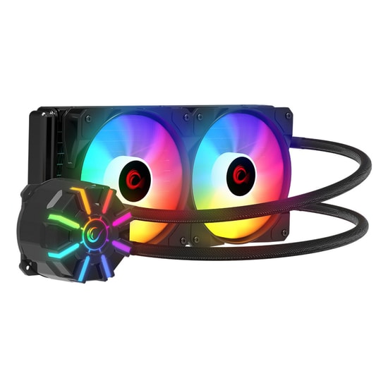 Rampage HELIOS C2 (HELIOS-C2) Siyah 240mm Sıvı İşlemci Soğutucu - 2x120mm Fan, 68 CFM, 23 dBA, 250 W TDP, 2 Fanlı