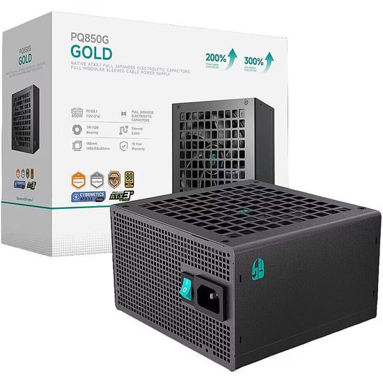 Deep Cool PQ850G 850W ATX Güç Kaynağı - 80+ Sertifikası, Aktif PFC, 120mm Fan, 115-230V, 24 Ay Satış Garantisi