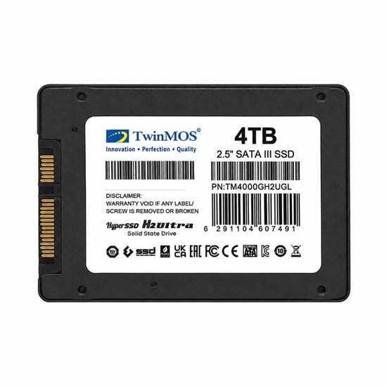 TwinMOS Hyper H2 Ultra TM4000GH2UGL 4TB 2.5" SATA3 SSD - 580/550MB/s Okuma/Yazma Hızı, TLC 3D NAND
