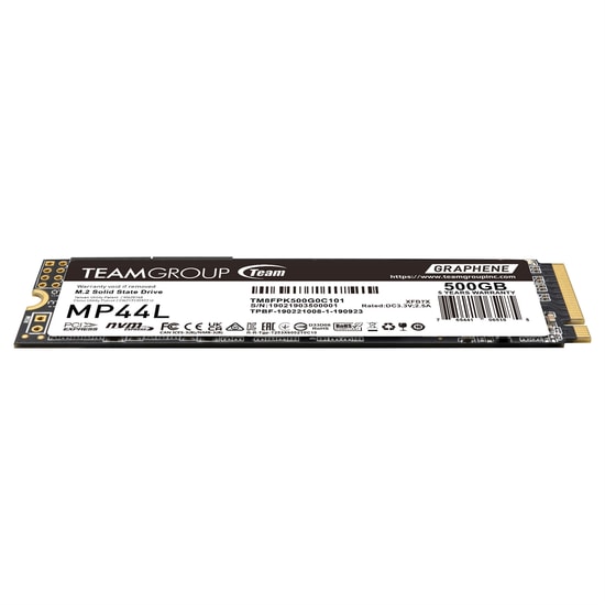 Team MP44L TM8FPK500G0C101 500GB NVMe PCIe M.2 SSD Disk - 5000/2500 MB/s, Gen4x4, 3D NAND, 440K/545K IOPS