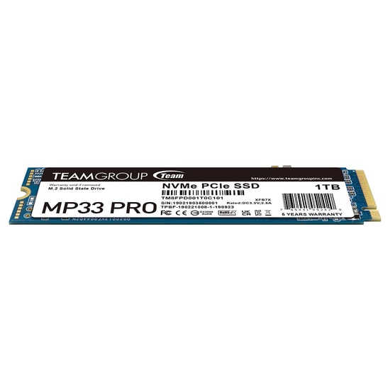 Team MP33 Pro 1TB M.2 NVMe SSD Disk (TM8FPD001T0C101) - PCIe Gen3x4, 3500/3000 MB/s, 220K/200K IOPS, NVMe 1.3