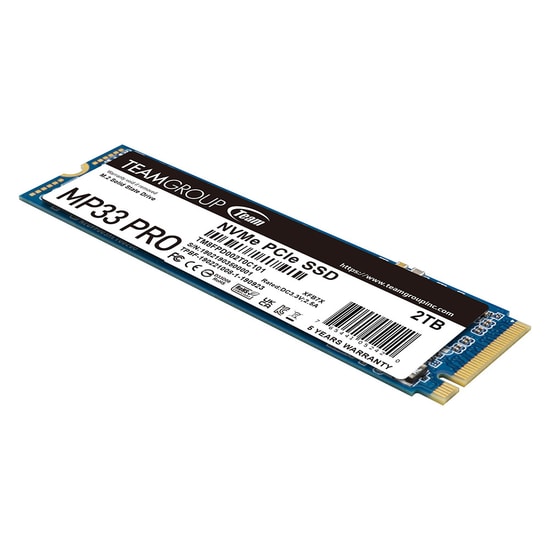 Team MP33 Pro M.2 NVMe SSD Disk (TM8FPD002T0C101) - 2TB, M.2 2280, PCIe Gen3x4, 3500/3000MB/s, 3D NAND, NVMe 1.3
