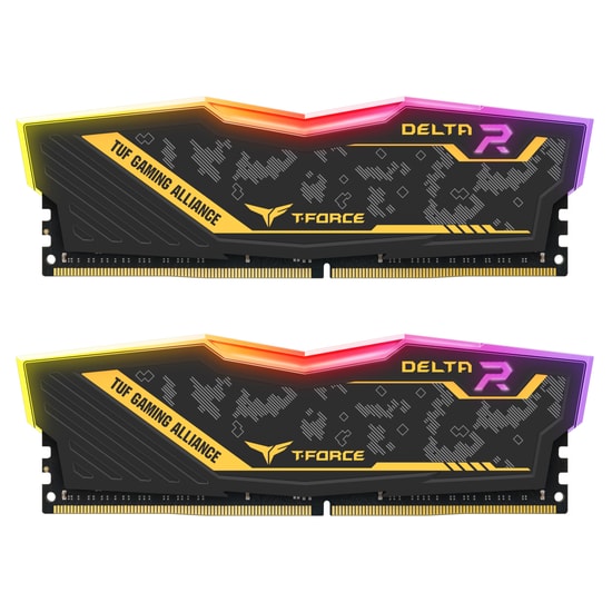 Team T-Force TUF RGB Gaming Alliance DDR4 Gaming RAM (TF9D416G3200HC16CDC01) - 16GB (2x8GB), 3200MHz, CL16