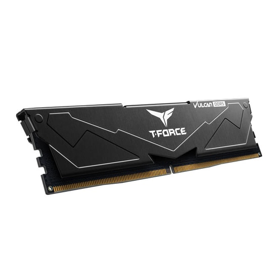 Team T-Force Vulcan Black FLBD516G6000HC38A01 Gaming RAM - DDR5, 16GB (1x16GB), 6000MHz, CL38, Siyah, Soğutuculu