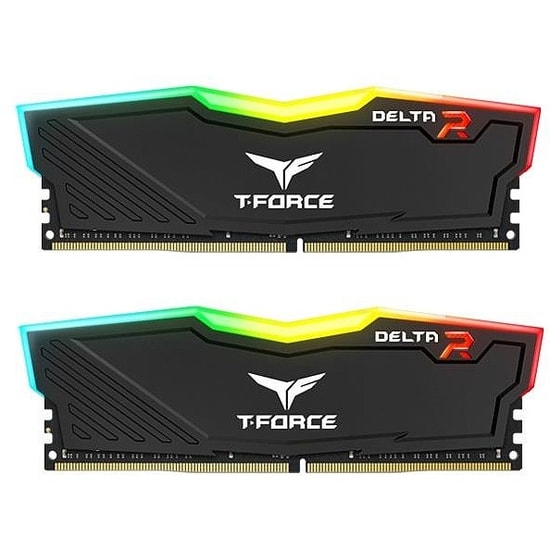 Team T-Force Delta RGB Black DDR4 Gaming RAM (TF3D416G3600HC18JDC01) - 16 GB (2x8 GB) Kit, 3600 MHz, CL18, Soğutuculu