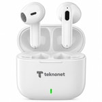 Teknonet TN-BTH01 V60 Bluetooth Kulaklık Beyaz NT-117094 - Gürültü Önleme, 24 Ay İthalatçı Garantili, Mikrofonlu