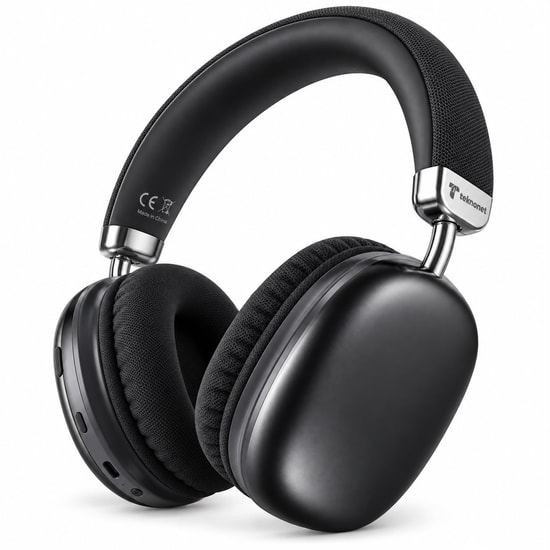 Teknonet TN-BTH04 NT-117098 Kulak Üstü Kulaklık Siyah - Kablosuz, Bluetooth, Mikrofonlu, Stereo, FM Radyo