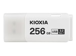 Kioxia TransMemory U301 LU301W256GG4 256 GB USB Flash Bellek - USB 3.2 Gen 1, Beyaz, NAND, 51 mm, 8 gr, USB Type-A