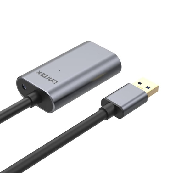Unitek Y-3005 USB 3.0 Uzatma Kablosu 10 Metre - USB 3.0 Type-A Erkek, USB 3.0 Type-A Dişi, 3.5x1.35 mm DC Boyutu