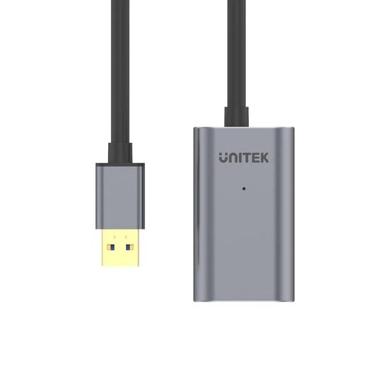 Unitek Y-3005 USB 3.0 Uzatma Kablosu 10 Metre - USB 3.0 Type-A Erkek, USB 3.0 Type-A Dişi, 3.5x1.35 mm DC Boyutu
