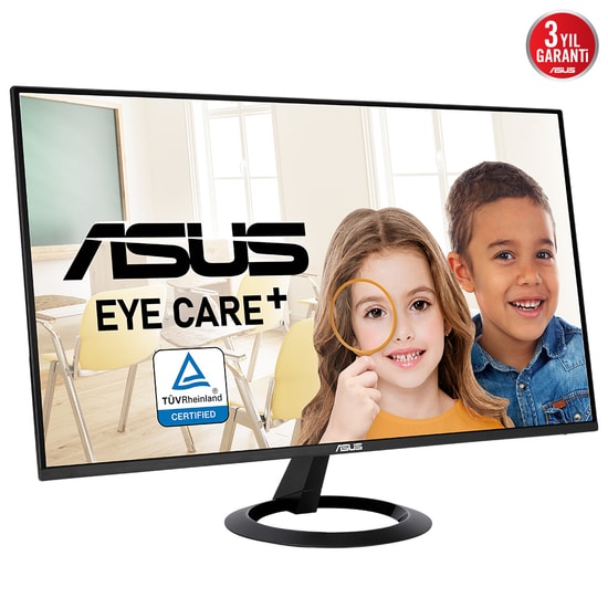 Asus VZ24EHF Monitör - 23.8 İnç FHD IPS, 100Hz, 1ms, HDMI, VESA, Adaptive Sync, Flicker-Free, Düşük Mavi Işık