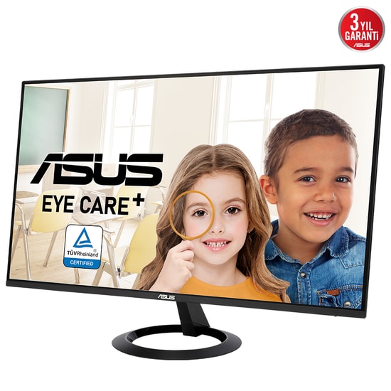 Asus VZ24EHF Monitör - 23.8 İnç FHD IPS, 100Hz, 1ms, HDMI, VESA, Adaptive Sync, Flicker-Free, Düşük Mavi Işık