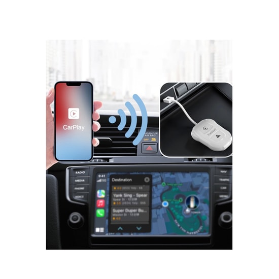 Earldom CP01 Araç İçi Kablosuz CarPlay Adaptörü (NT-120860) - Beyaz Renkli, 0 gr Ağırlık, Araç Aksesuarı Ürünü