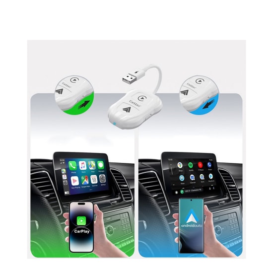 Earldom CP01 Araç İçi Kablosuz CarPlay Adaptörü (NT-120860) - Beyaz Renkli, 0 gr Ağırlık, Araç Aksesuarı Ürünü