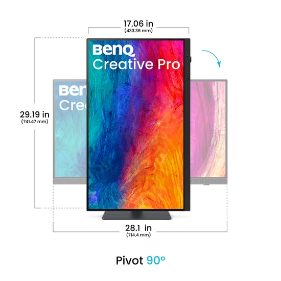 BenQ PV3250U 31.5" 4K IPS Monitör - 120Hz, 5ms, 3840x2160, 16:9, USB-C, 450 cd/m, 1.07 Milyar Renk