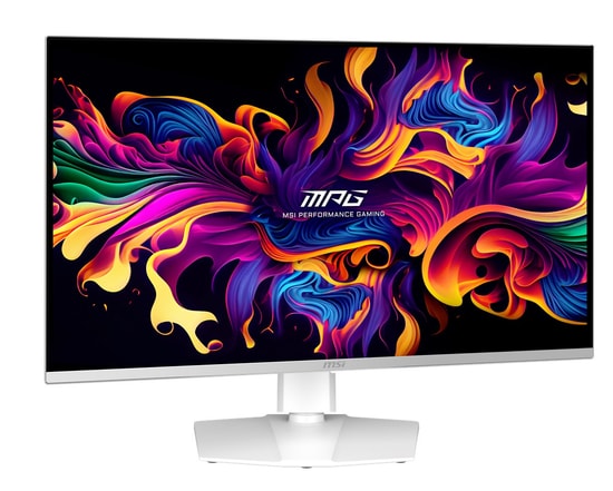 MSI MPG 321URXW QD-OLED Beyaz Gaming Monitör - 31.5 inç, 3840x2160 UHD, 240Hz, 0.03ms, G-Sync Compatible