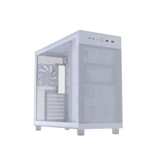 Asus PRIME AP303 TG Beyaz Bilgisayar Kasası - ATX, Temperli Cam, Mesh, USB Type-C, 1x120mm Fan, 360mm Radyatör