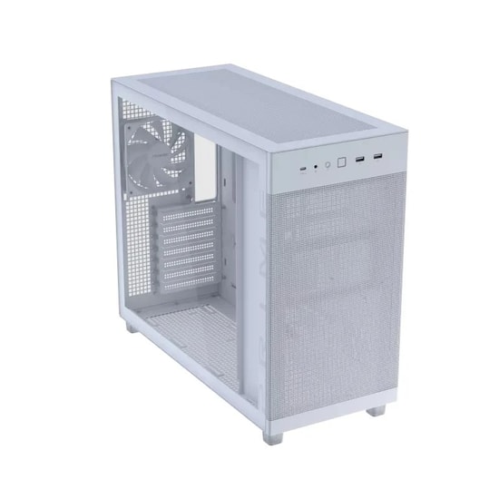 Asus PRIME AP303 TG Beyaz Bilgisayar Kasası - ATX, Temperli Cam, Mesh, USB Type-C, 1x120mm Fan, 360mm Radyatör