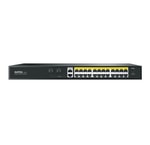 Stonet P124GH 24 Port Gigabit PoE Switch - 24xPoE+, 375W, 2xSFP, Rackmount, Yönetilemez, 16K MAC, 440 x 180 x 45 mm