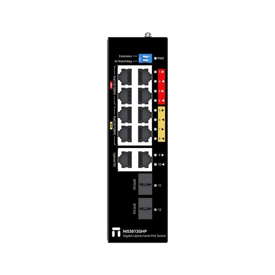 Stonet NIS3012GHP Yönetilemez Desktop PoE Switch - 10 Port, 8xPoE+, 96W, 2xSFP Gigabit, 10/100Mbps Ethernet, IEEE 802.3