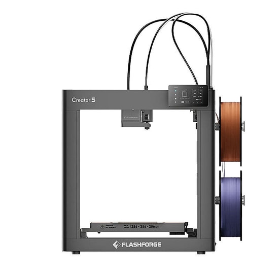 FlashForge Creator 5 3D Yazıcı (CREATOR-5) - FDM, 256x256x256 mm Baskı Hacmi, 300 mm/sn Hız, Çift Nozul, Isıtmalı Tabla