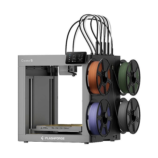 FlashForge Creator 5 3D Yazıcı (CREATOR-5) - FDM, 256x256x256 mm Baskı Hacmi, 300 mm/sn Hız, Çift Nozul, Isıtmalı Tabla