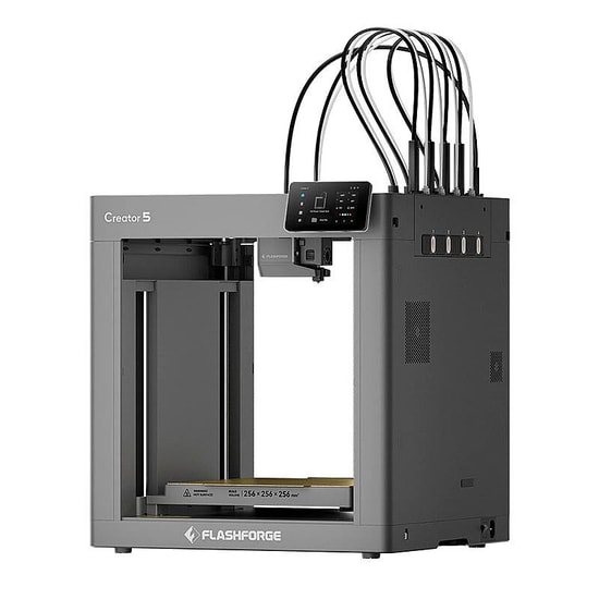 FlashForge Creator 5 3D Yazıcı (CREATOR-5) - FDM, 256x256x256 mm Baskı Hacmi, 300 mm/sn Hız, Çift Nozul, Isıtmalı Tabla